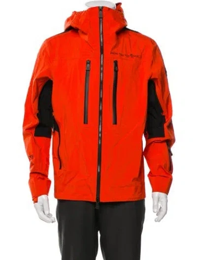 Pre-owned Moncler Windbreaker In Orange