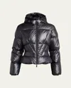 Moncler Wineck Hooded Down Puffer Jacket In Black