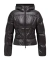 Moncler Wineck Hooded Quilted Short Down Jacket In Black