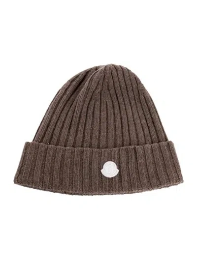 Pre-owned Moncler Winter Beanie Hat In Neutral
