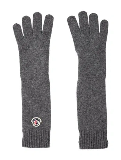 Pre-owned Moncler Winter Gloves In Gray