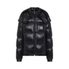 Moncler Montbeliard Hooded Short Down Jacket In Black