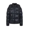 Moncler Padded Hooded Coat With Flap Pocket In Black