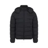 Moncler Midnight Blue Polyester Montbrocq Down Jacket In Black
