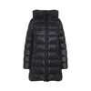 Moncler Women Black Suyenne Midi Hooded Down Jacket In Black