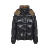 Moncler Parana Glossy Hooded Short Down Jacket Clothing In Black