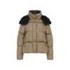 Moncler Castelnou Square-quilted Hooded Short Down Jacket In Green