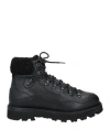 Moncler Peka Trek Womens Leather Outdoor Hiking Boots In Black