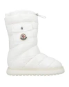 Moncler Woman Ankle Boots White Size 7 Textile Fibers