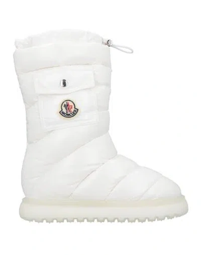 Moncler Woman Ankle Boots White Size 7 Textile Fibers In White