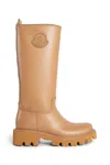 Moncler Boots Knee-high Lug Sole In Beige