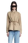 Moncler Enet Gabardine Hooded Jacket In Beige