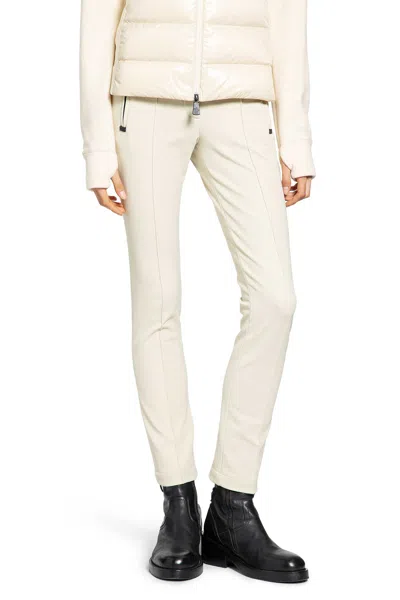 Moncler Woman Beige Trousers In Neutral