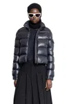 Moncler Womens Black Petra Crop Shell-down Jacket