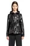 Moncler Shiny Short Down Jacket With Hood In Black