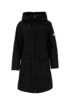 Moncler Laerte Long Parka Jacket In Black