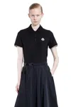Moncler Woman Black T-shirts & Tank Tops In Black