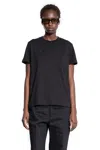 Moncler Black T-shirt With Embroidered Logo On The Front And Logo Patch On The Sleeve In Cotton Woma In Multi