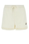 Moncler Ivory Tweed Shorts In White