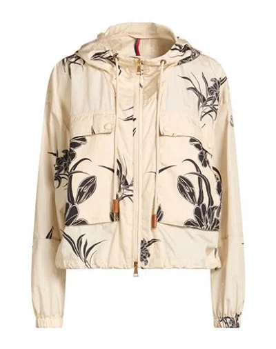 Moncler Woman Jacket Beige Size 2 Polyamide In Neutral
