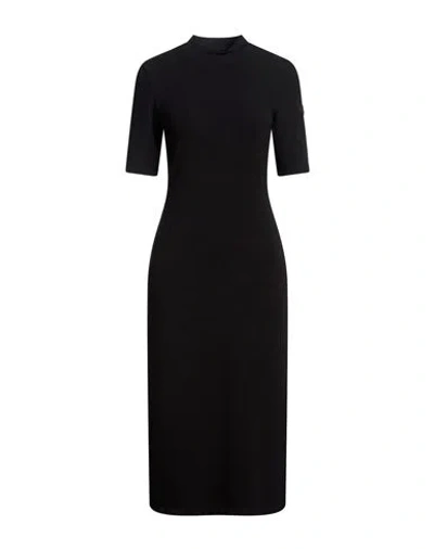 Moncler Woman Midi Dress Black Size Xxs Viscose, Elastane, Polyamide