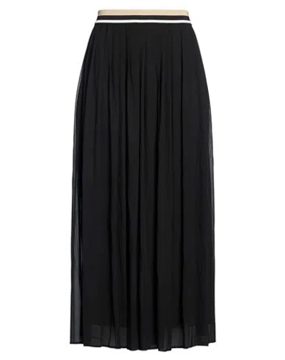 Moncler Woman Midi Skirt Black Size 12 Polyester