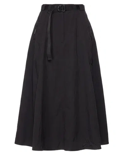 Moncler Woman Midi Skirt Black Size 2 Polyamide