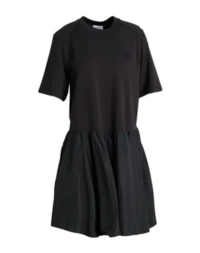 Moncler Woman Mini Dress Black Size Xl Cotton, Polyester