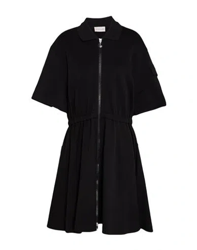 Moncler Woman Mini Dress Black Size Xxl Cotton