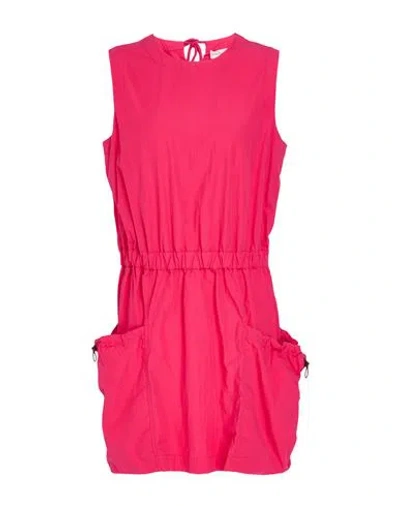 Moncler Woman Mini Dress Fuchsia Size 6 Cotton In Pink