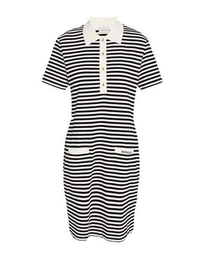 Moncler Woman Mini Dress Ivory Size L Cotton, Elastane In Multi