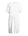 Moncler T-shirt Dress With Drawstring Waist In White