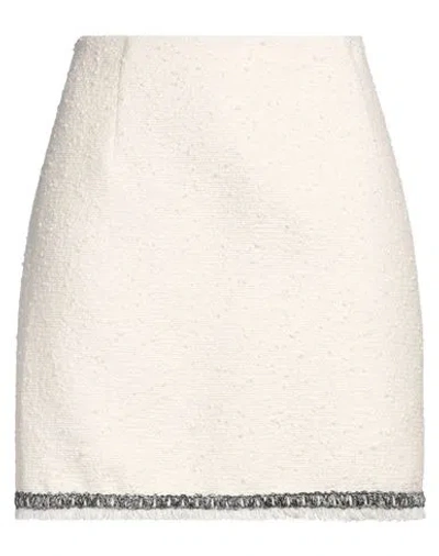 Moncler Woman Mini Skirt Ivory Size 6 Cotton, Polyamide In White