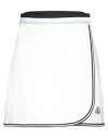 Moncler A-line Tennis Skirt With Logo Patch In White For Women In Off White