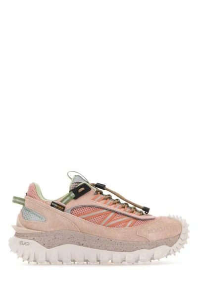 Moncler Multicolor Fabric And Leather Trailgrip Sneakers