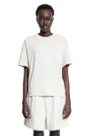 Moncler T-shirt In Cotone Con Logo In Rilievo In Off-white