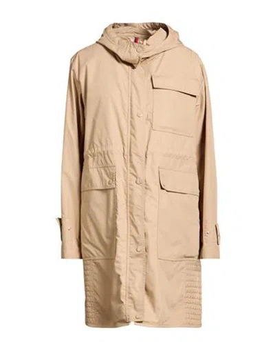 Moncler Woman Overcoat & Trench Coat Beige Size 1 Cotton, Polyester In Neutral