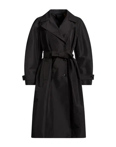 Moncler Woman Overcoat & Trench Coat Black Size 1 Polyester