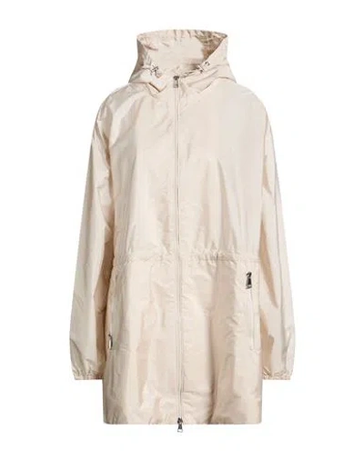 Moncler Woman Overcoat & Trench Coat Sand Size 4 Polyamide In White