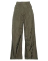 Moncler Logo-patch Lightweight Flared Trousers In Green