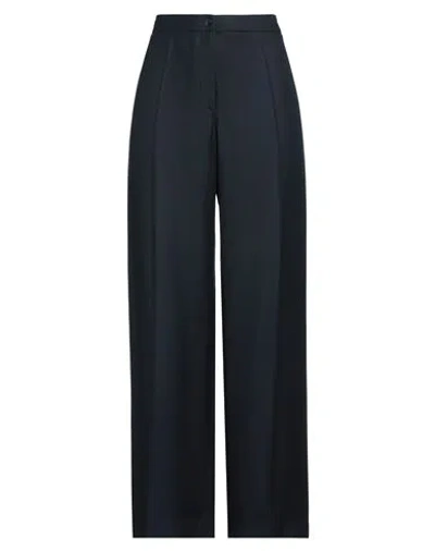 Moncler Woman Pants Navy Size 8 Viscose In Blue