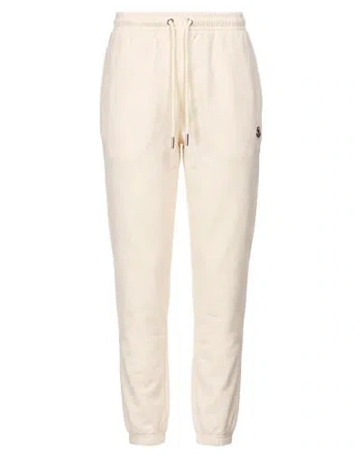 Moncler Woman Pants Off White Size Xs Cotton
