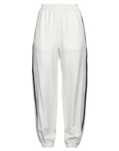 Moncler Woman Pants White Size 4 Viscose, Polyester