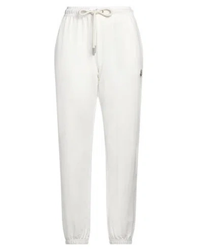 Moncler Woman Pants White Size Xl Cotton
