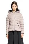 Moncler Herbe Stretch Nylon Hooded Puffer Jacket In Pink
