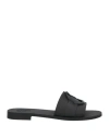 Moncler Mon Slides In Black