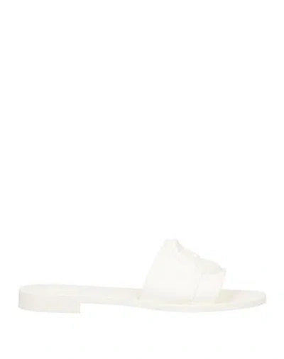 Moncler Woman Sandals White Size 8 Synthetic Material