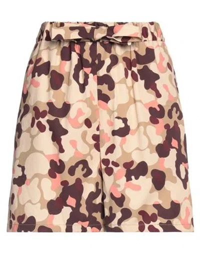 Moncler High-rise Camouflage Cotton Shorts In Multicolore