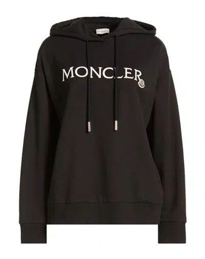 Moncler Woman Sweatshirt Black Size L Cotton