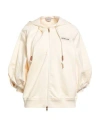 Moncler Drawstring-hood Kangaroo-pocket Jacket In White